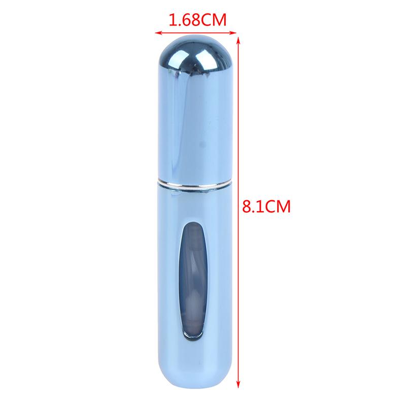 Refillable Mini Perfume Spray Bottle - 5Ml Capacity Shiny Blue