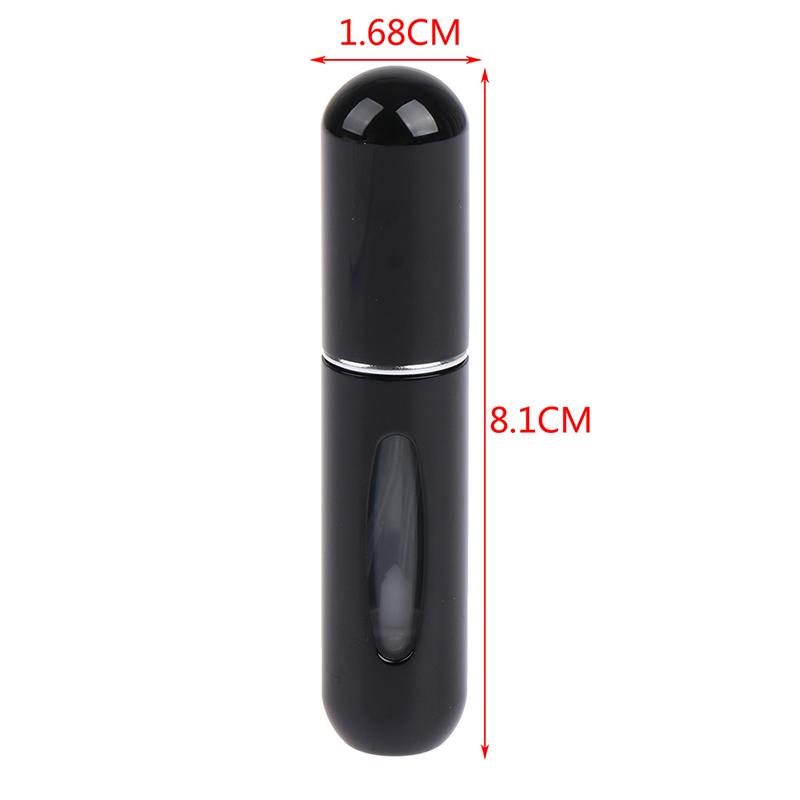 Refillable Mini Perfume Spray Bottle - 5Ml Capacity Black