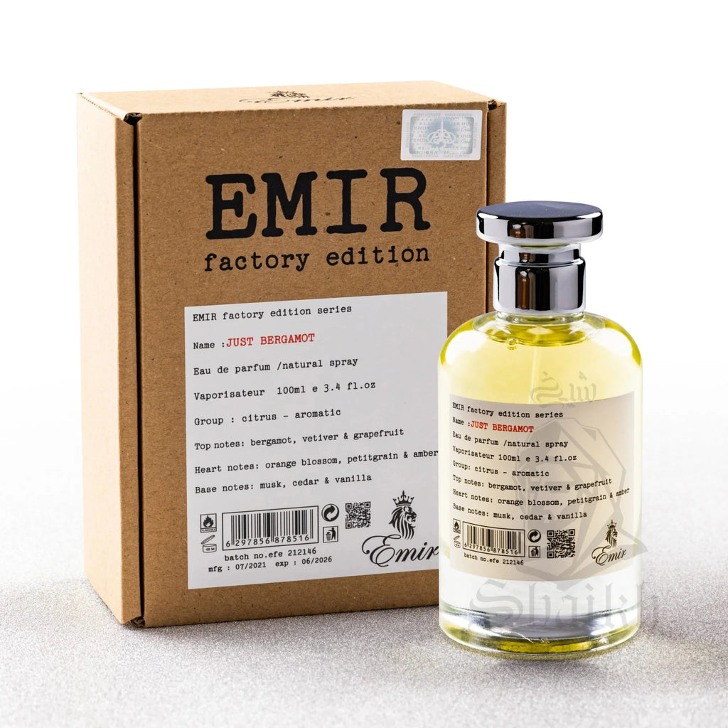 Just Bergamot Emir Factory Edition EDP 100ml - Dubai perfumes SA