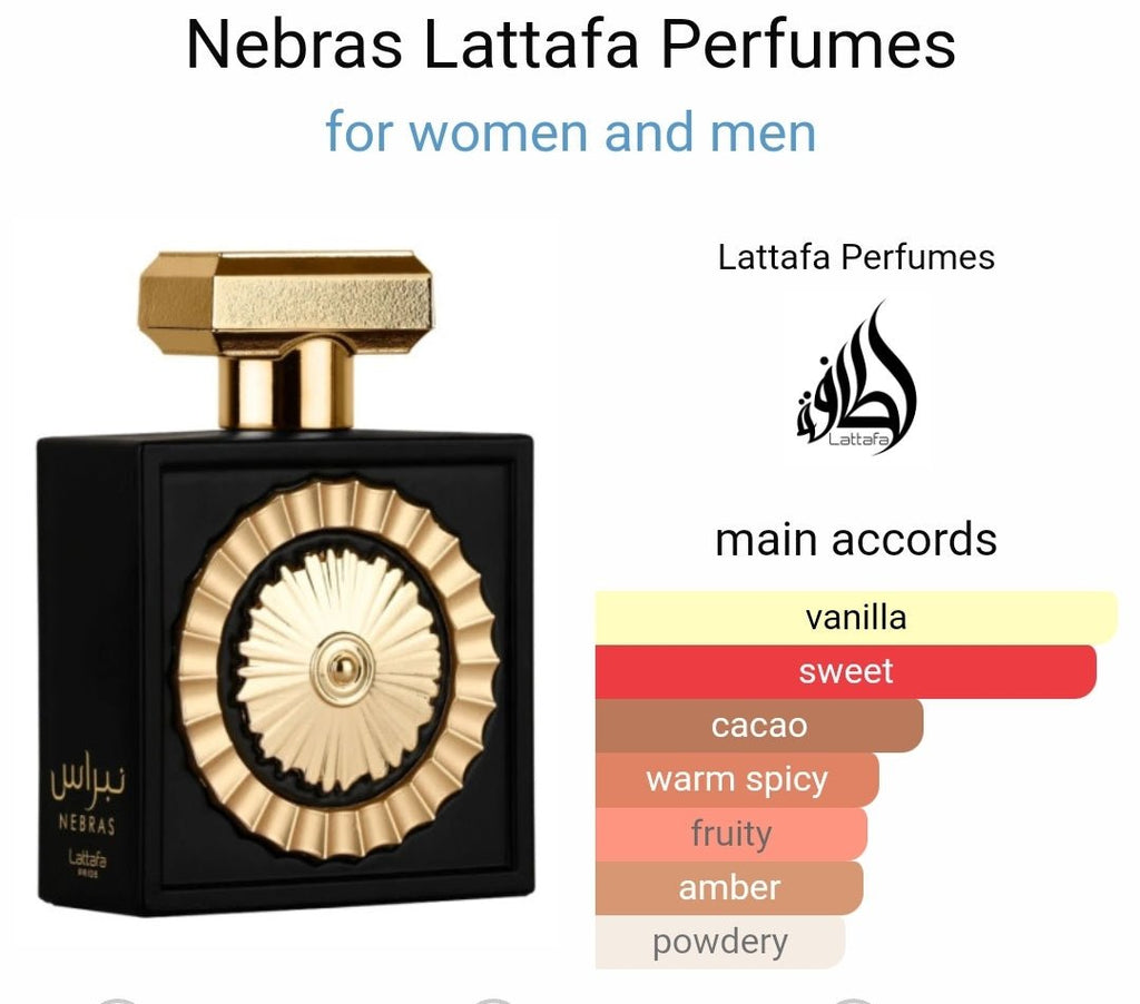 Nebras Lattafa Perfumes 100ml eau de parfum - Dubai perfumes SA