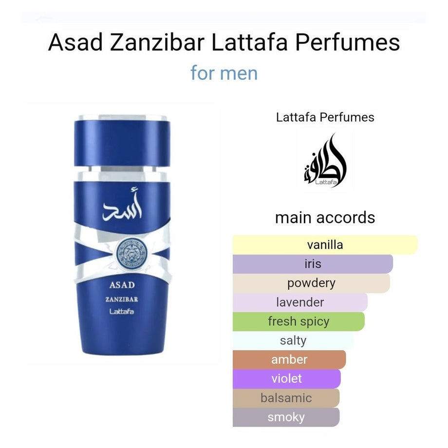 Asad Zanzibar Lattafa Perfumes 100ml – Dubai perfumes SA