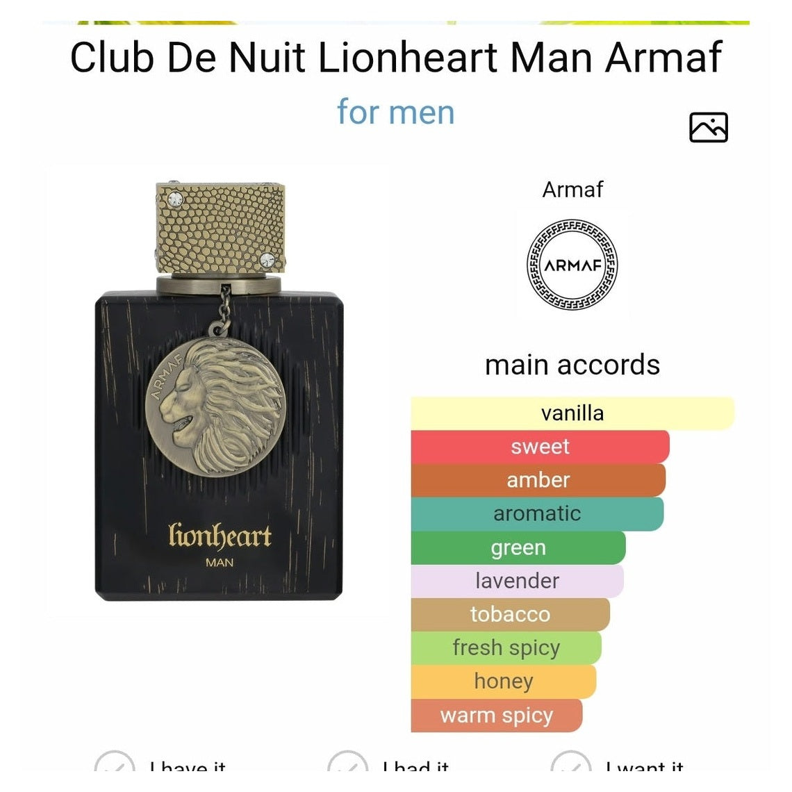 Club De Nuit Lionheart Man edp 100ml – Dubai perfumes SA