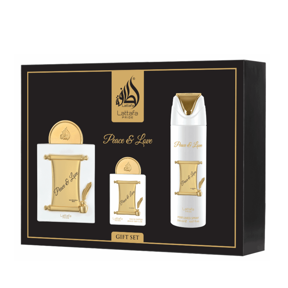 Peace & love lattafa pride Gift set – Dubai perfumes SA