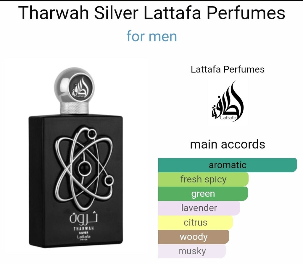 Tharwa Silver Lattafa Perfumes 100Ml