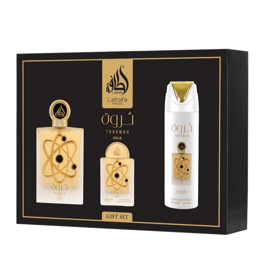 Tharwah gold lattafa Gift set – Dubai perfumes SA
