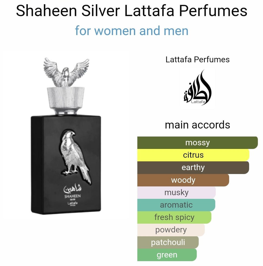 Shaheen Silver Lattafa Perfumes - Dubai perfumes SA